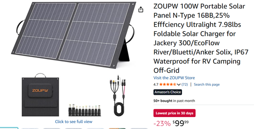 ZoupW 100W current price