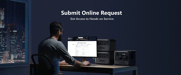 bluetti submit online request