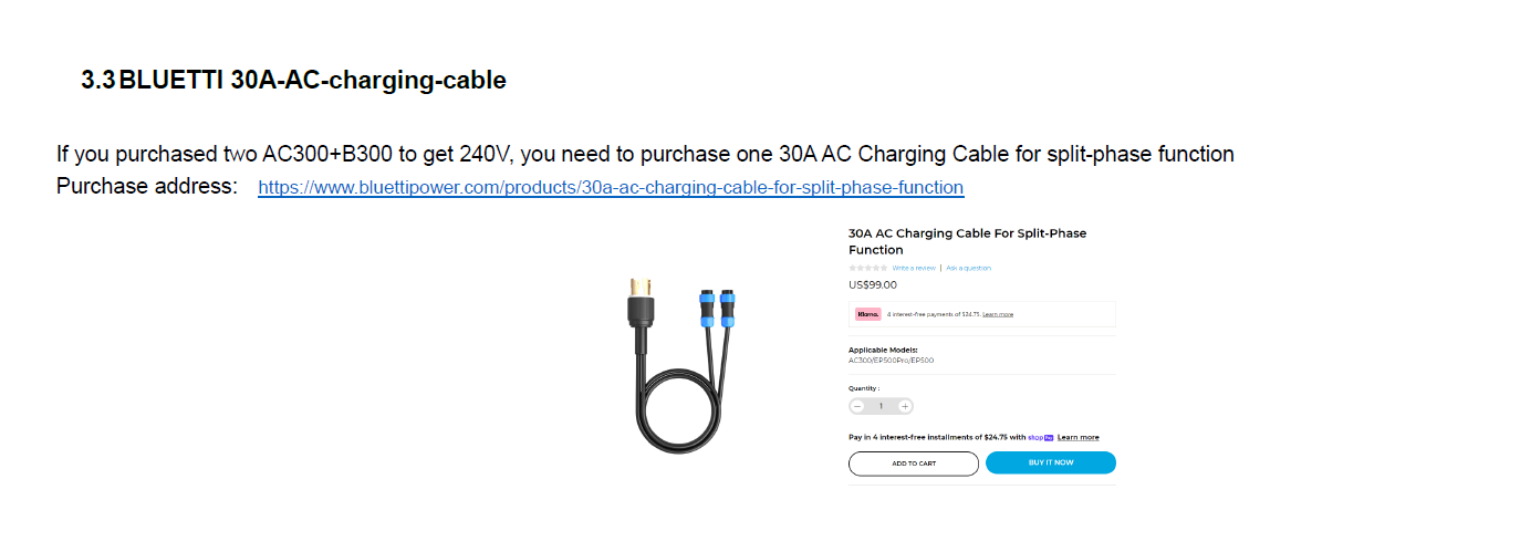ac charging cable